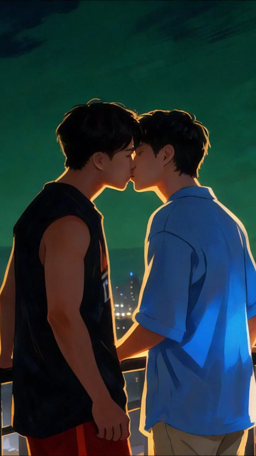 Bangkok rooftop at dusk — illustration evoking the Bad Buddy series